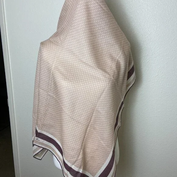 NWT Authentic Loro Piana Cashmere Silk Square Scarf Polka Dot - Picture 12 of 16